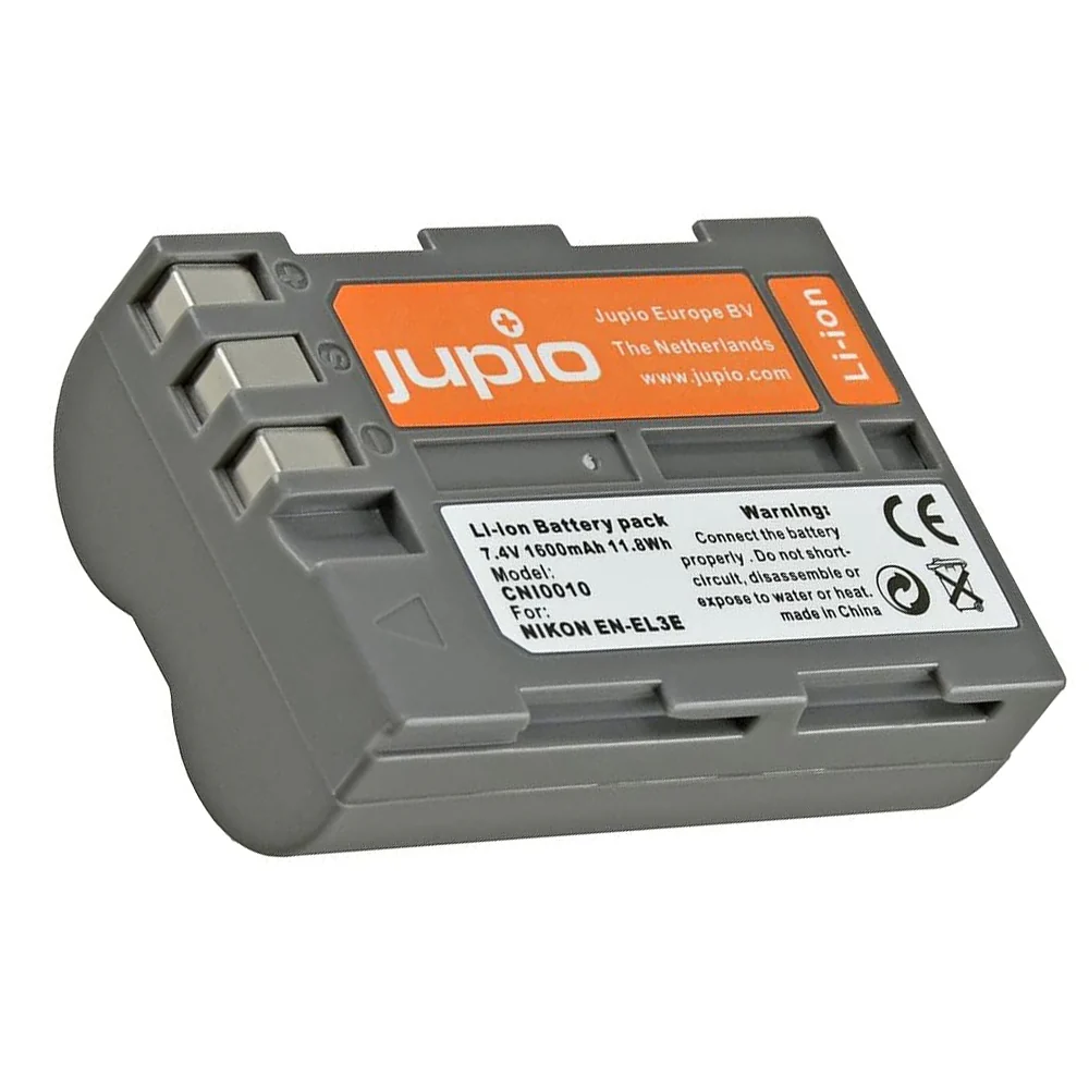 Jupio Li-Ion 7.4V 1600mAh Rechargeable Battery For Nikon EN-EL3E Camera - Image 3