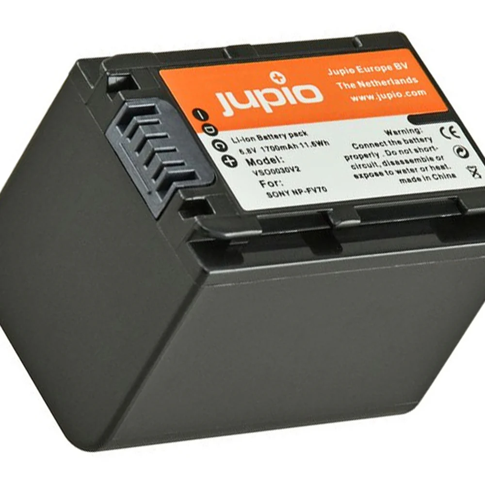 Jupio Li-Ion 7.4V 1700mAh Rechargeable Battery For Sony NP-FV70 Camera - Image 3