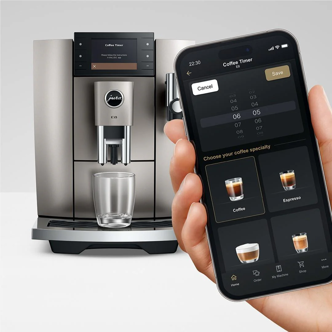 Jura E8 Fully Automatic Coffee Machine (Silver) - Image 11