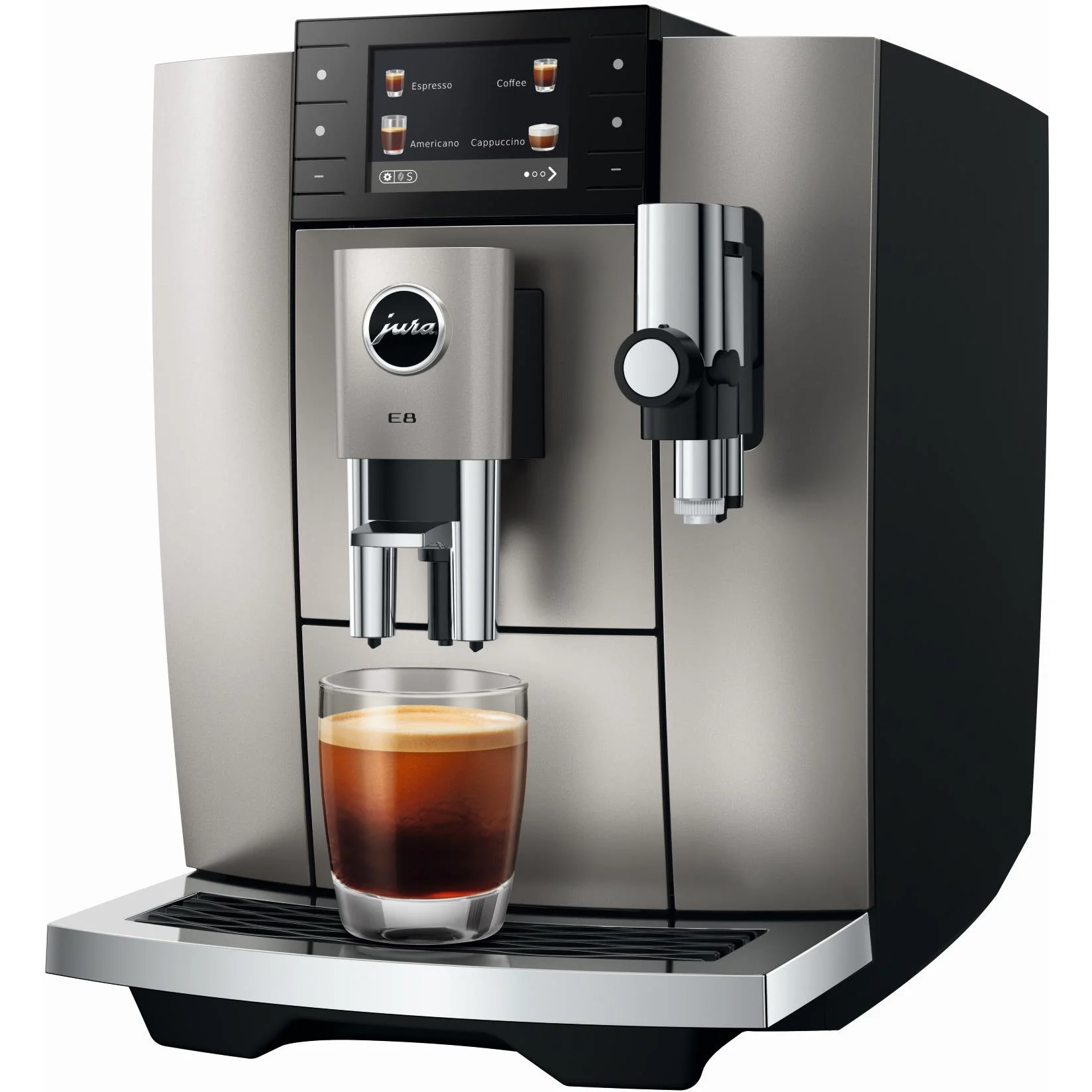 Jura E8 Fully Automatic Coffee Machine (Silver) - Image 3