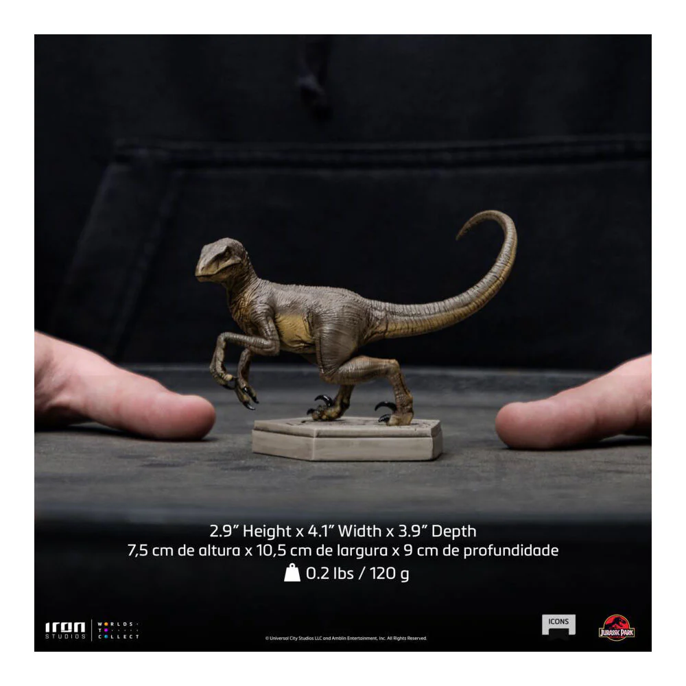 Jurassic Park Velociraptor C Icons Statue Action Figure 3.5" - Image 7