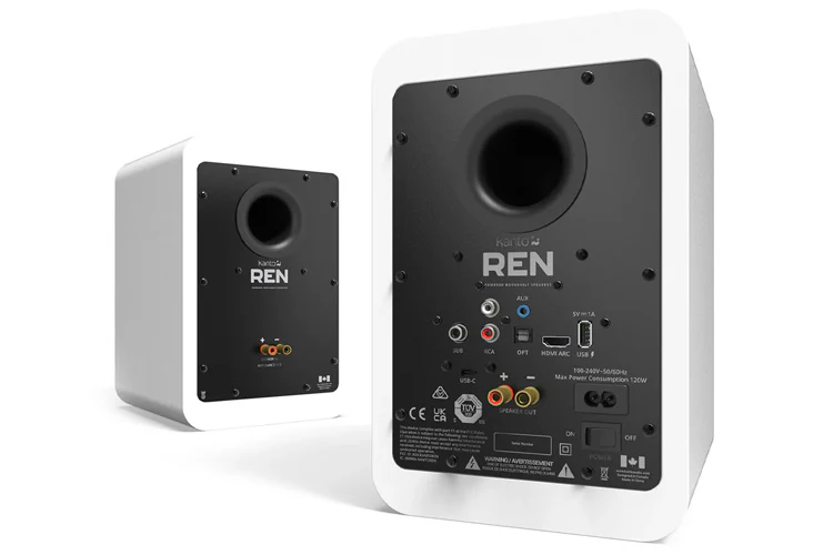 Kanto REN 200W Powered Speakers Bluetooth Pair (Matte White) - Image 2