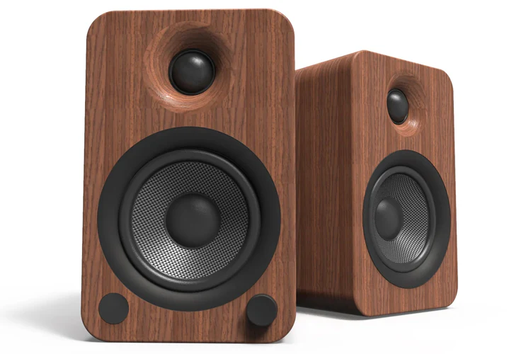 Kanto YU4 140W Powered Speakers with Bluetooth and Phono Preamp (Walnut)