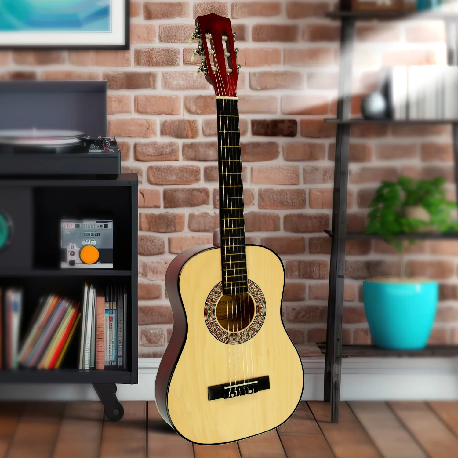 Karrera 34in Acoustic Childrens Wooden Guitar (Natural) - Image 8