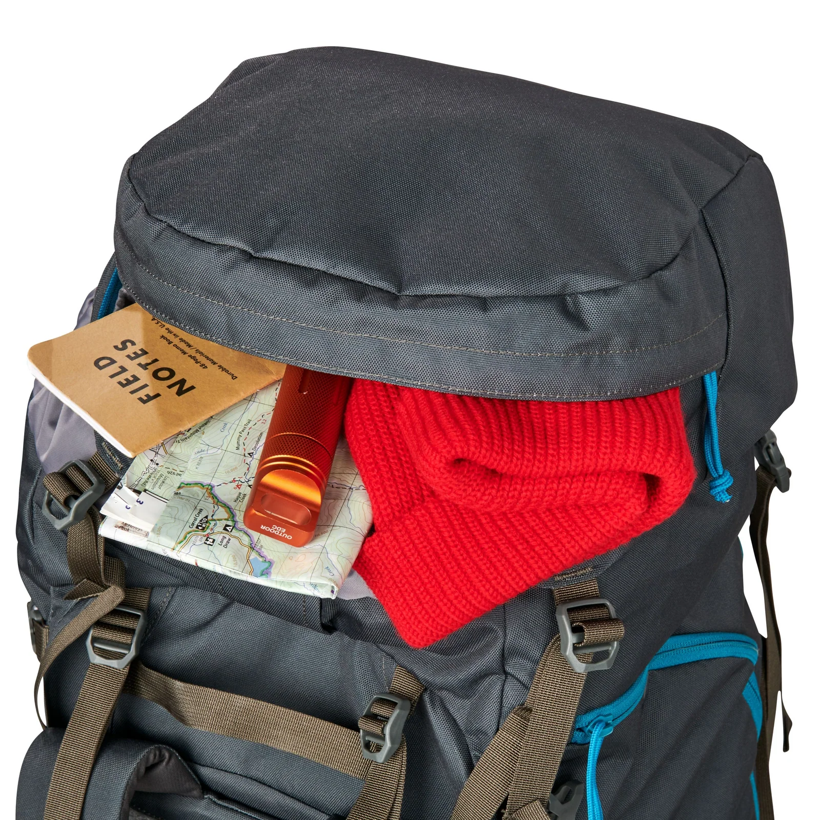 KELTY Asher 85L Backpack Bag Travel Hiking Camping Pack - Beluga/Stormy Blue - Image 3