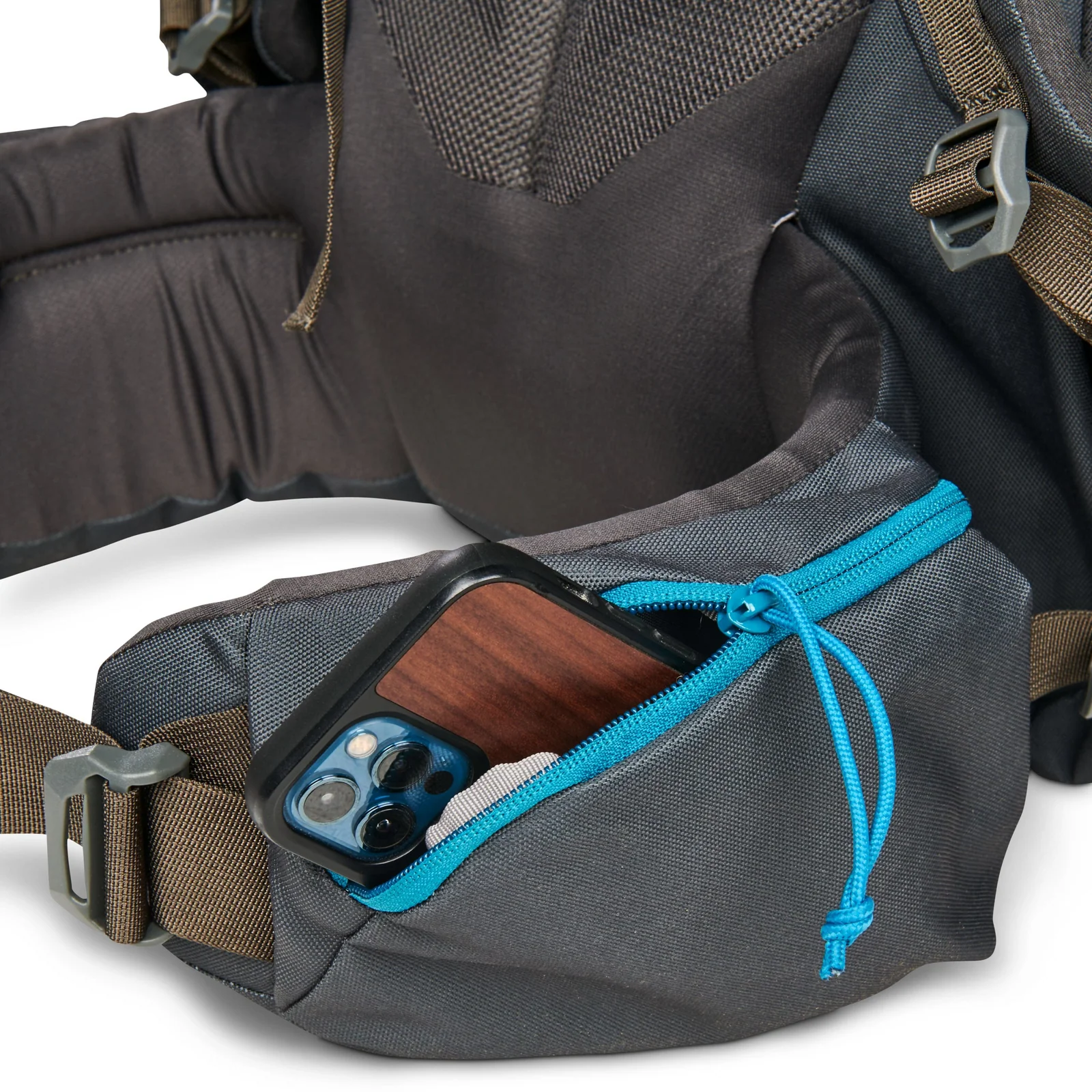 KELTY Asher 85L Backpack Bag Travel Hiking Camping Pack - Beluga/Stormy Blue - Image 4
