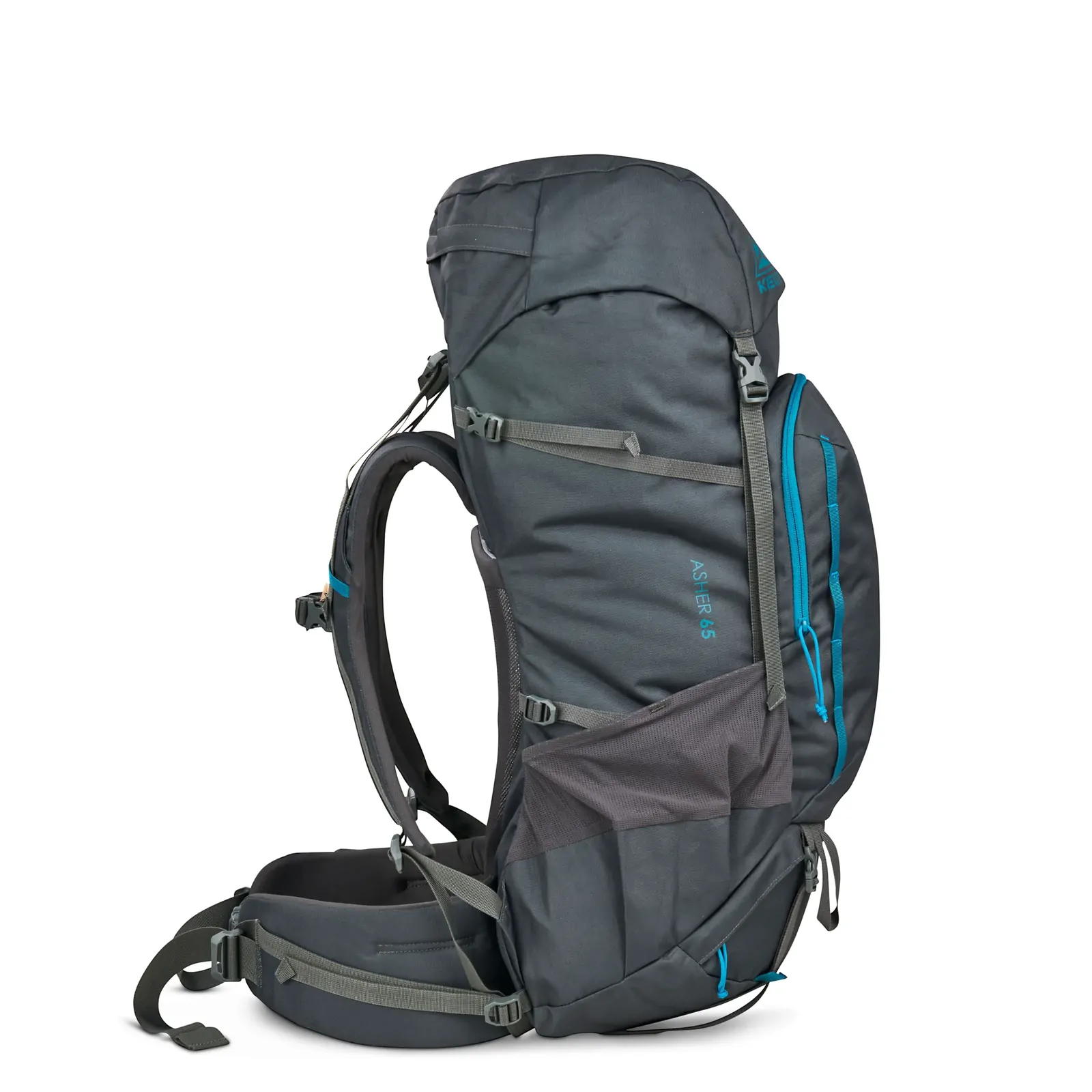 KELTY Asher Backpack Bag Rucksack Hiking Camping 65L (Beluga/Storm Blue) - Image 8