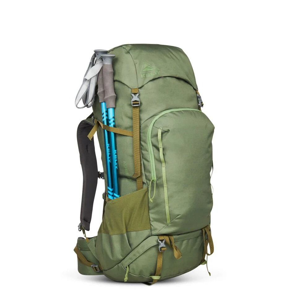 KELTY Asher Hiking Backpack Outdoor Travel Pack Bag 65L (Winter Moss/Dill) - Image 3