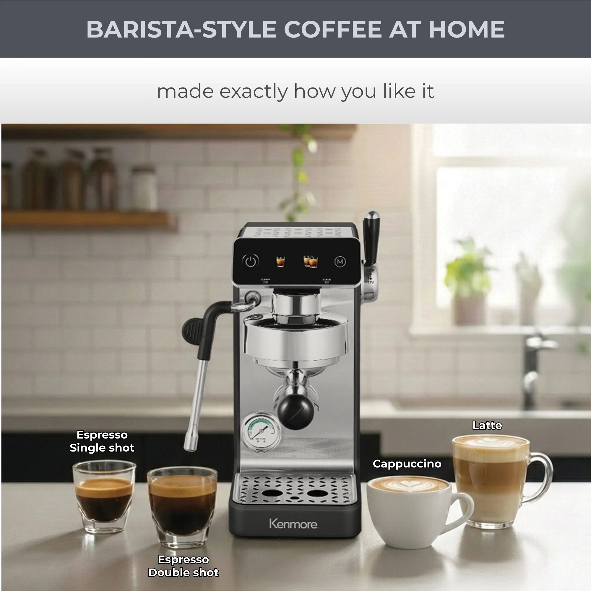 Kenmore Dualis Espresso Machine 1.2L Tank (Black) - Image 6