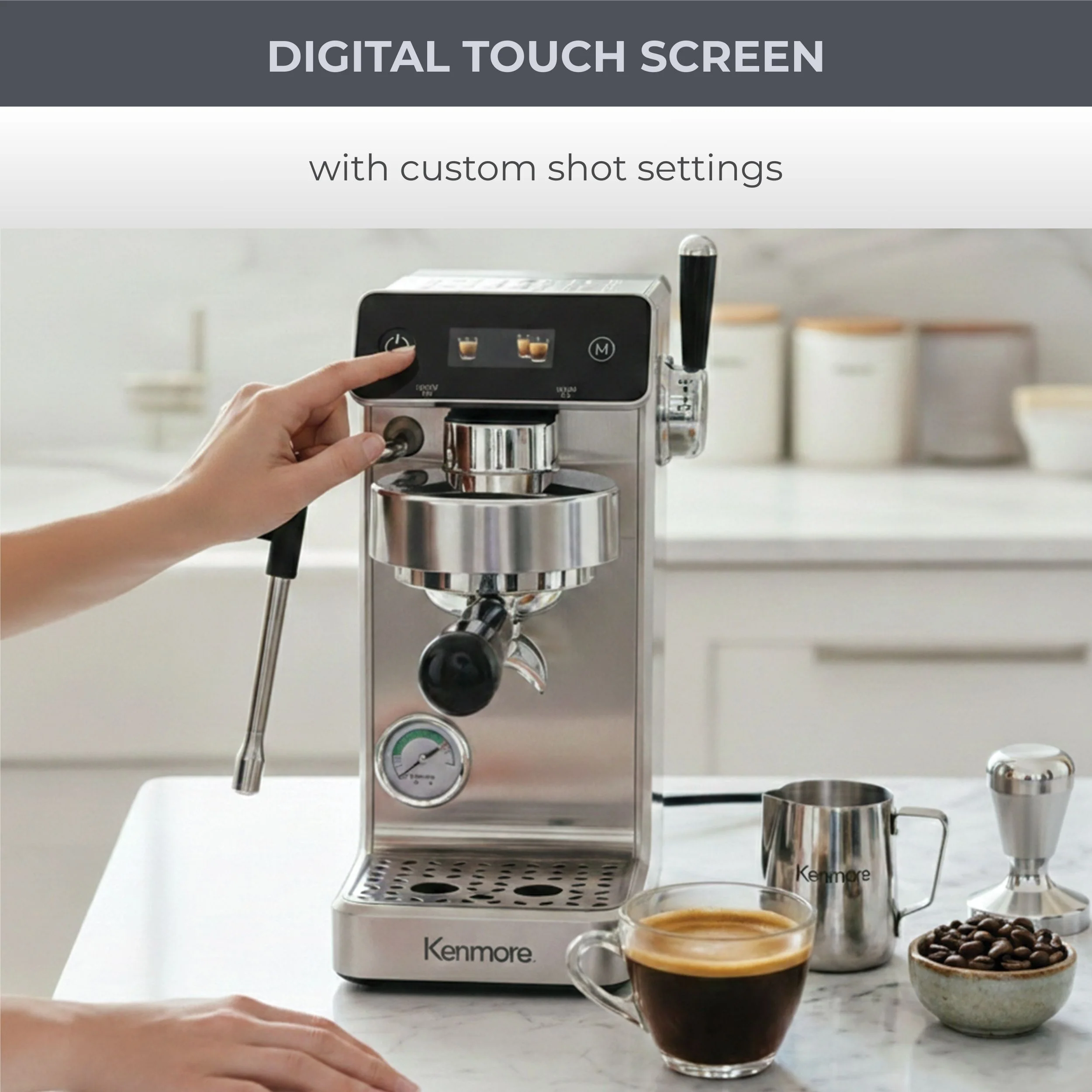Kenmore Dualis Espresso Machine 1.2L Tank (Stainless) - Image 4
