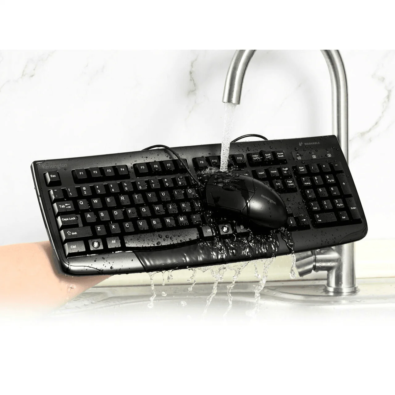 Kensington ProFit Wired Washable Keyboard Mouse Set Bundle Water Resistant - Image 3