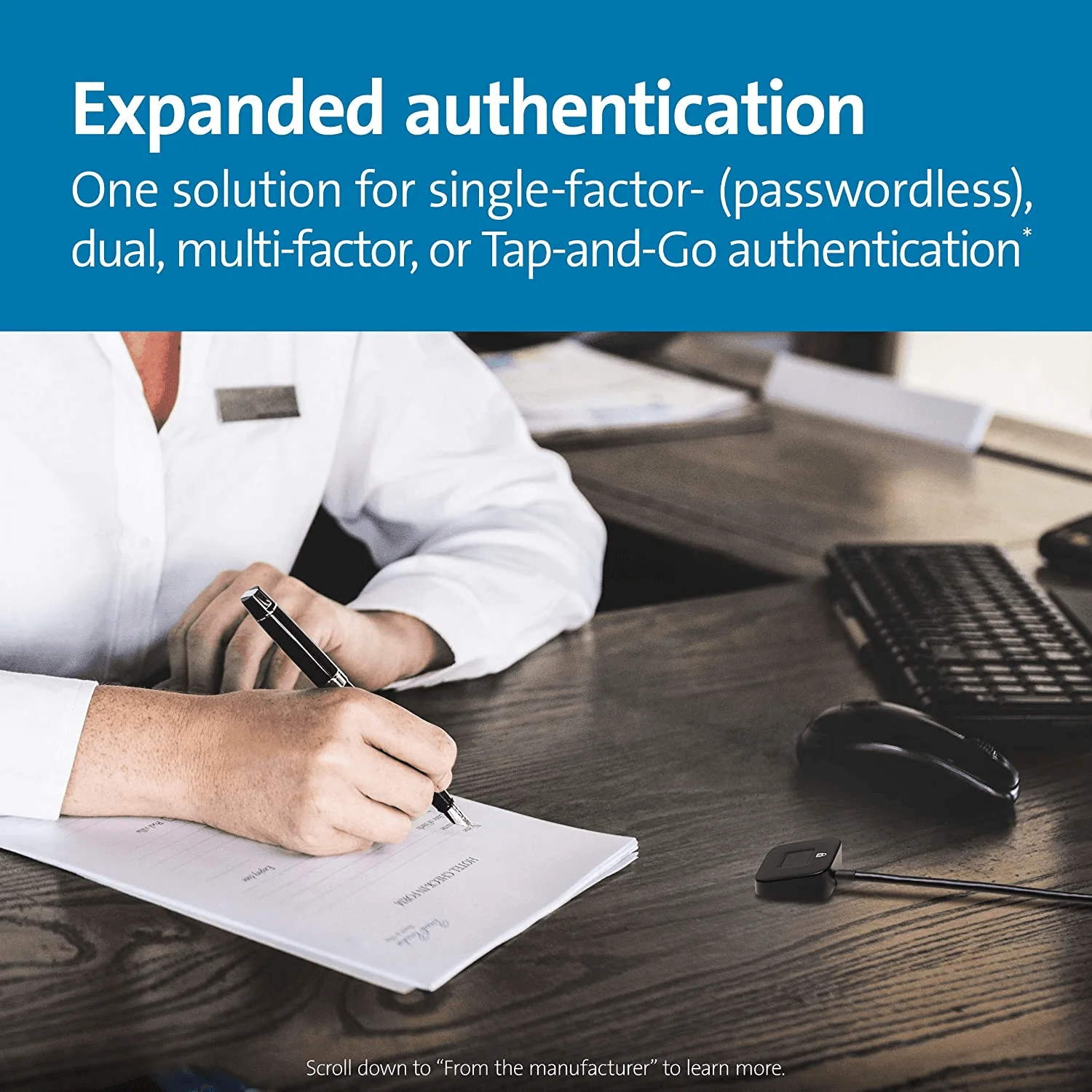Kensington Verimark Desktop Fingerprint Key 2nd Factor Authentication Key U2F - Image 6
