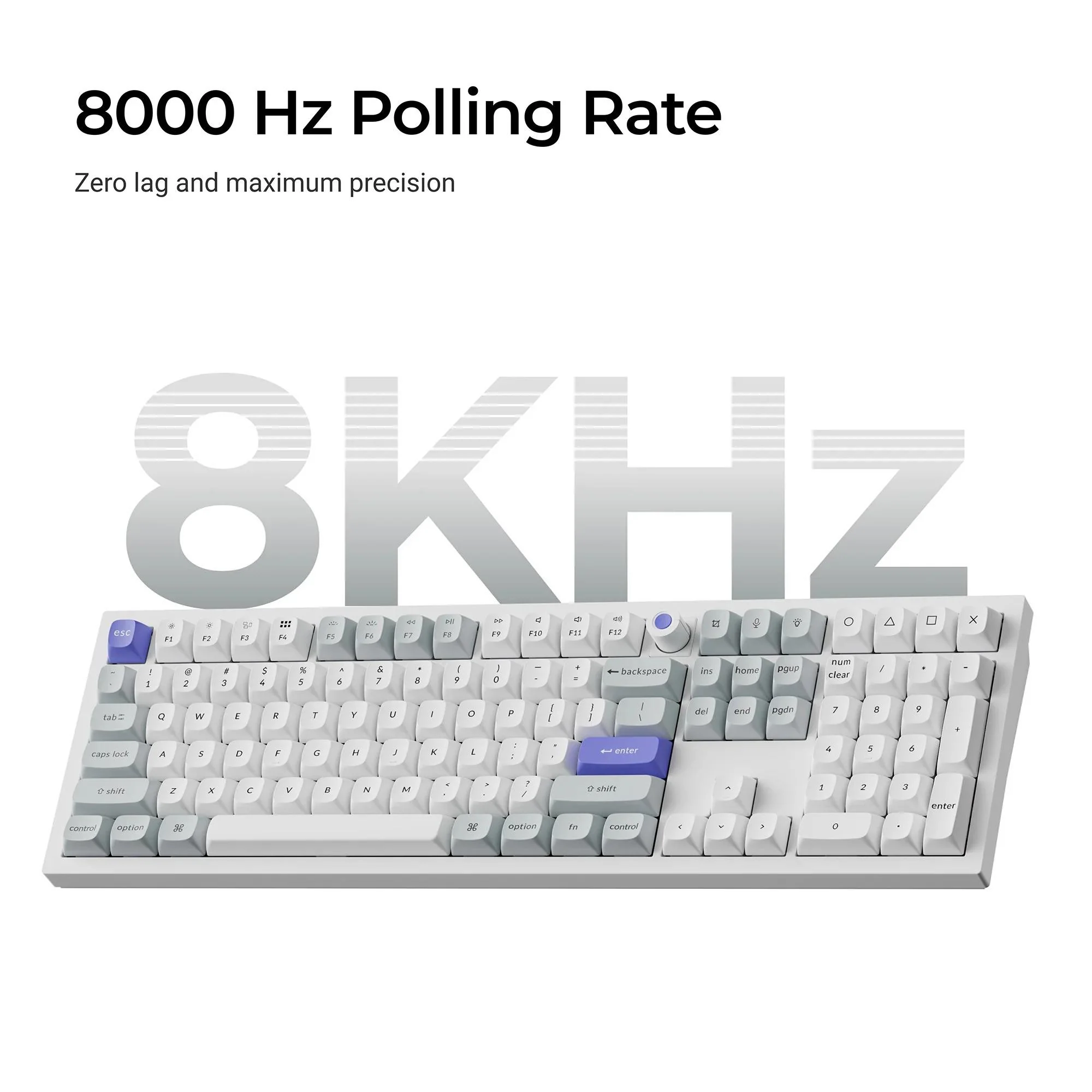 Keychron Q6 HE 8K TMR Aluminium Wired Magnetic Gaming Keyboard (Black) - Image 3
