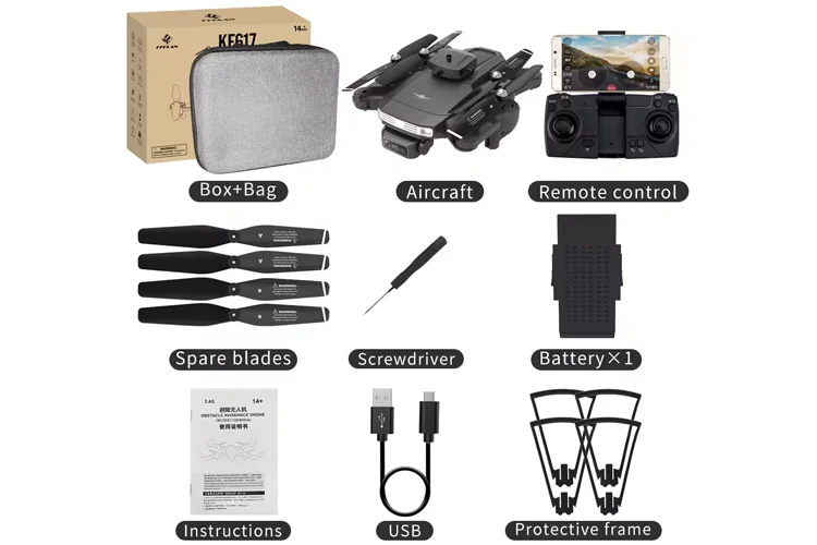 KFPLAN KF617 WiFi FPV Dual HD Camera Drone - Image 4