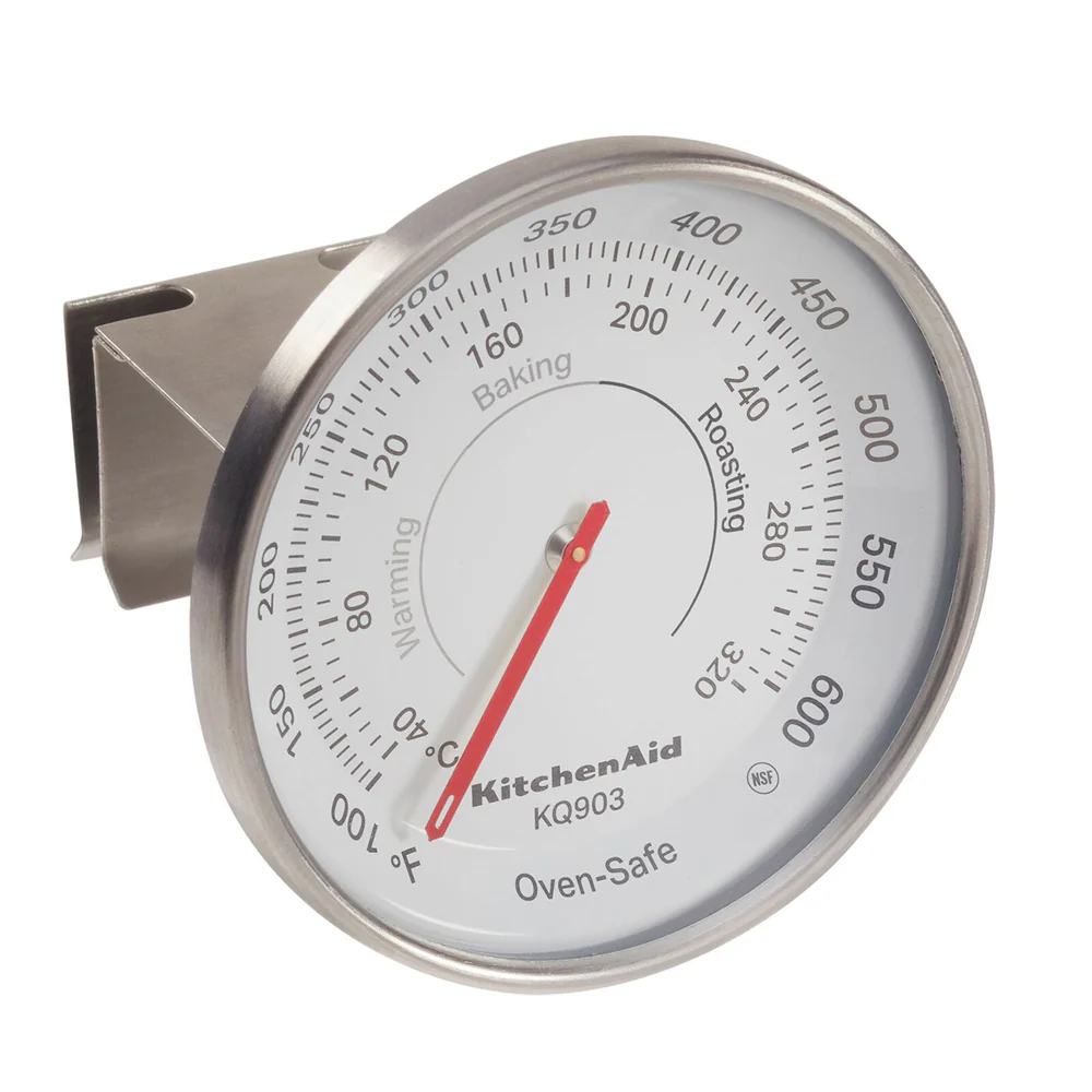 KitchenAid Dial Oven Cooking Thermometer Round Stainless Steel 8cm (Silver) - Image 3
