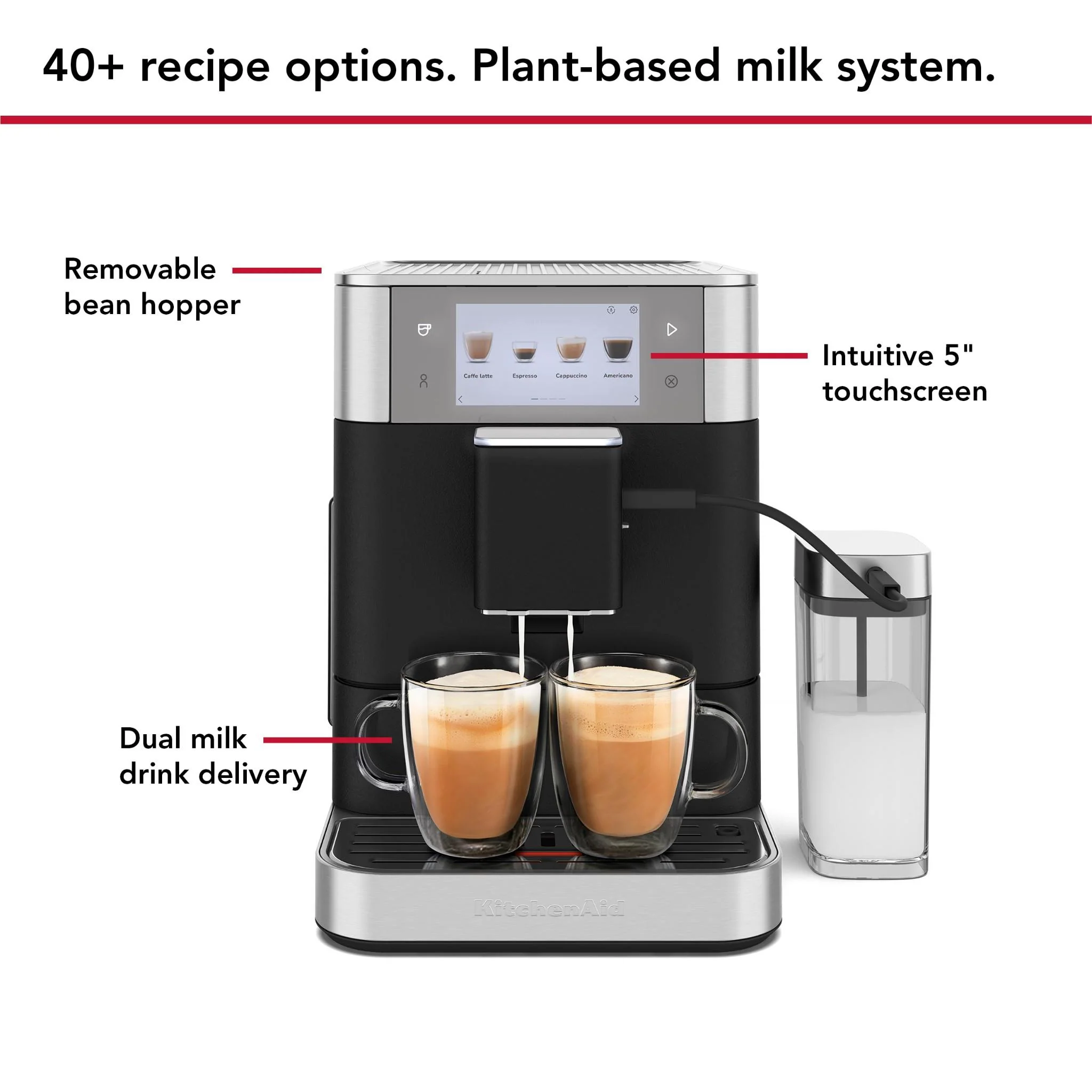 KitchenAid KF8 Fully Automatic Espresso Machine with Milk Container (Cast Iron) - Image 8