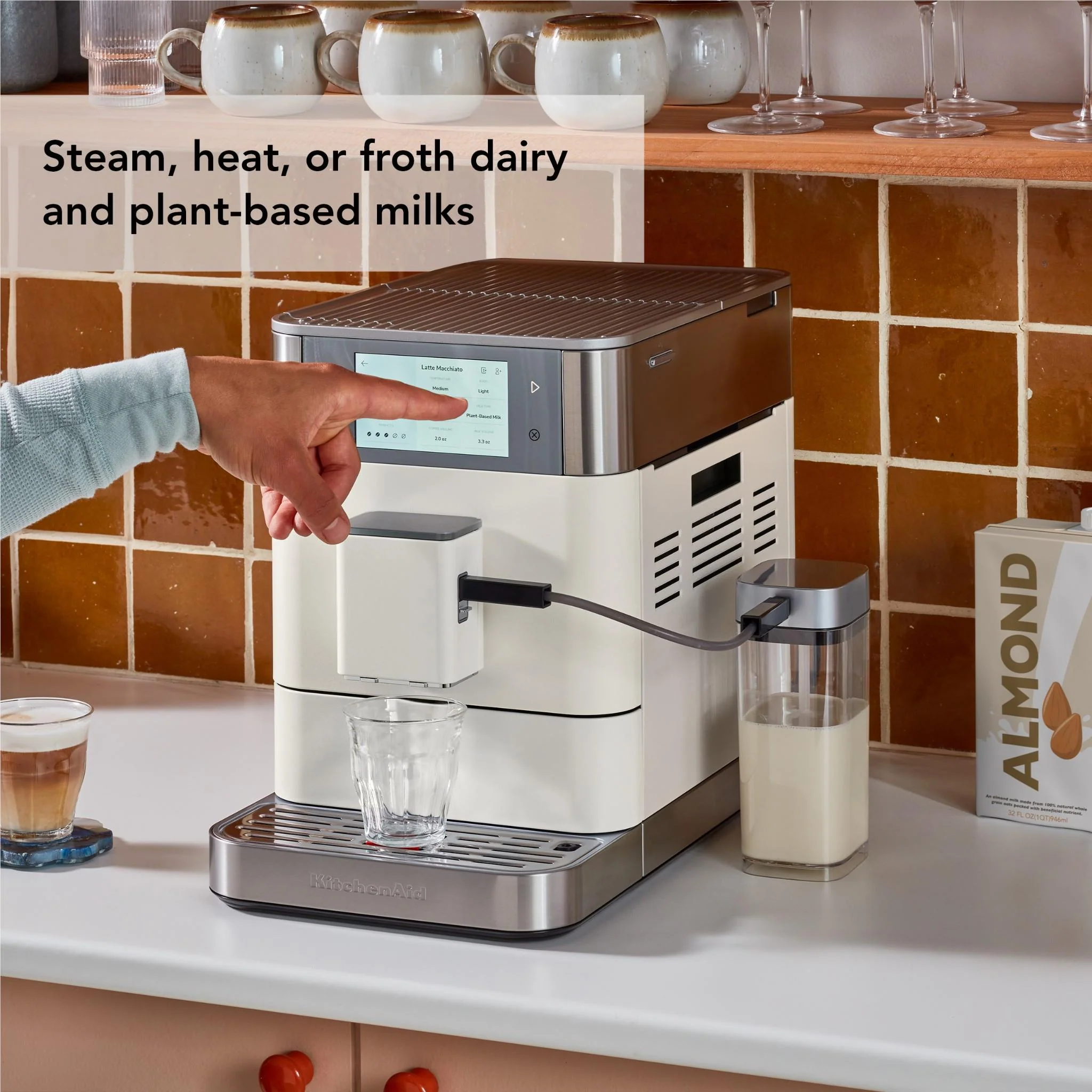 KitchenAid KF8 Fully Automatic Espresso Machine with Milk Container (Porcelain) - Image 3