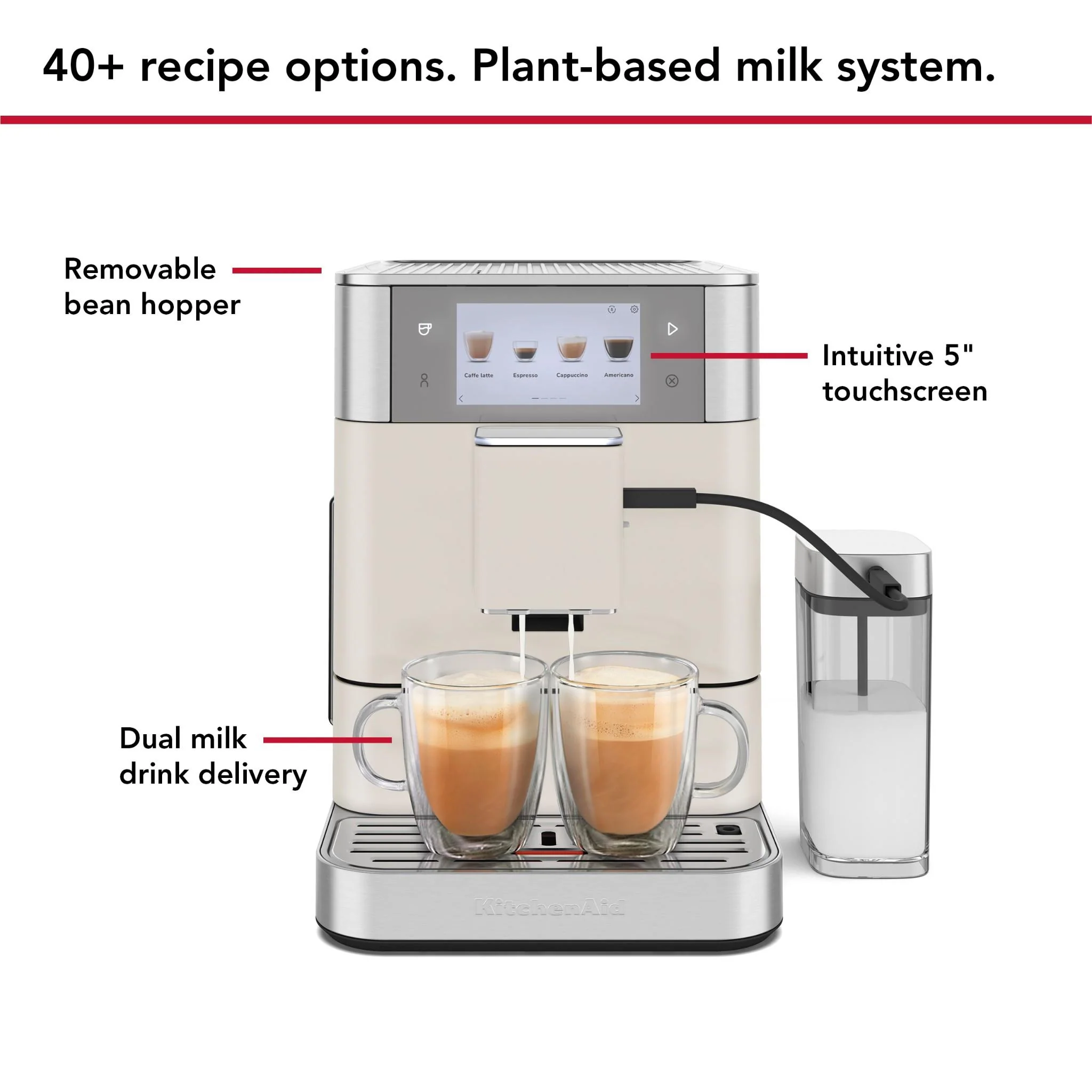 KitchenAid KF8 Fully Automatic Espresso Machine with Milk Container (Porcelain) - Image 5