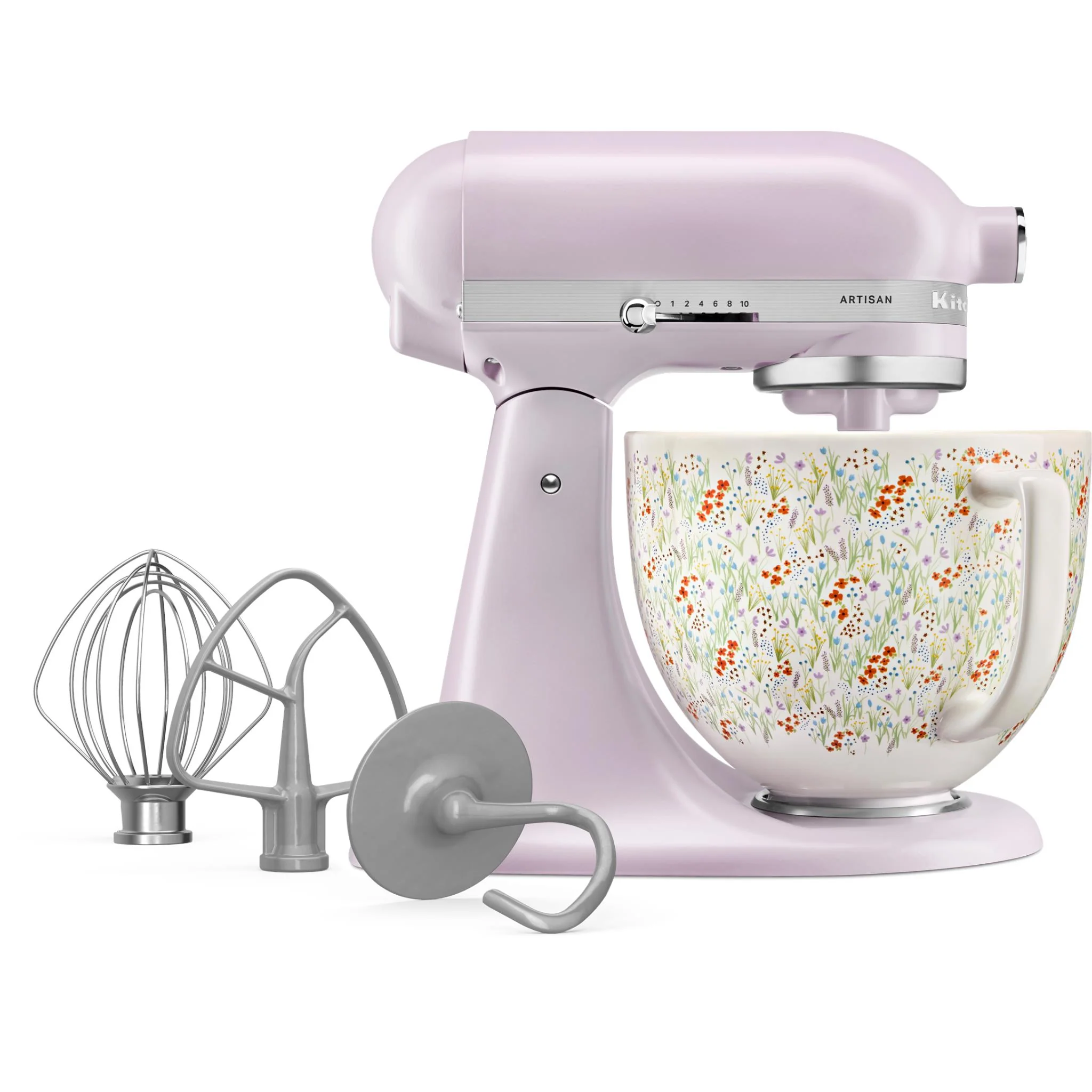 KitchenAid KSM156 4.7L Artisan Stand Mixer with Ceramic Floral Bowl - Image 7