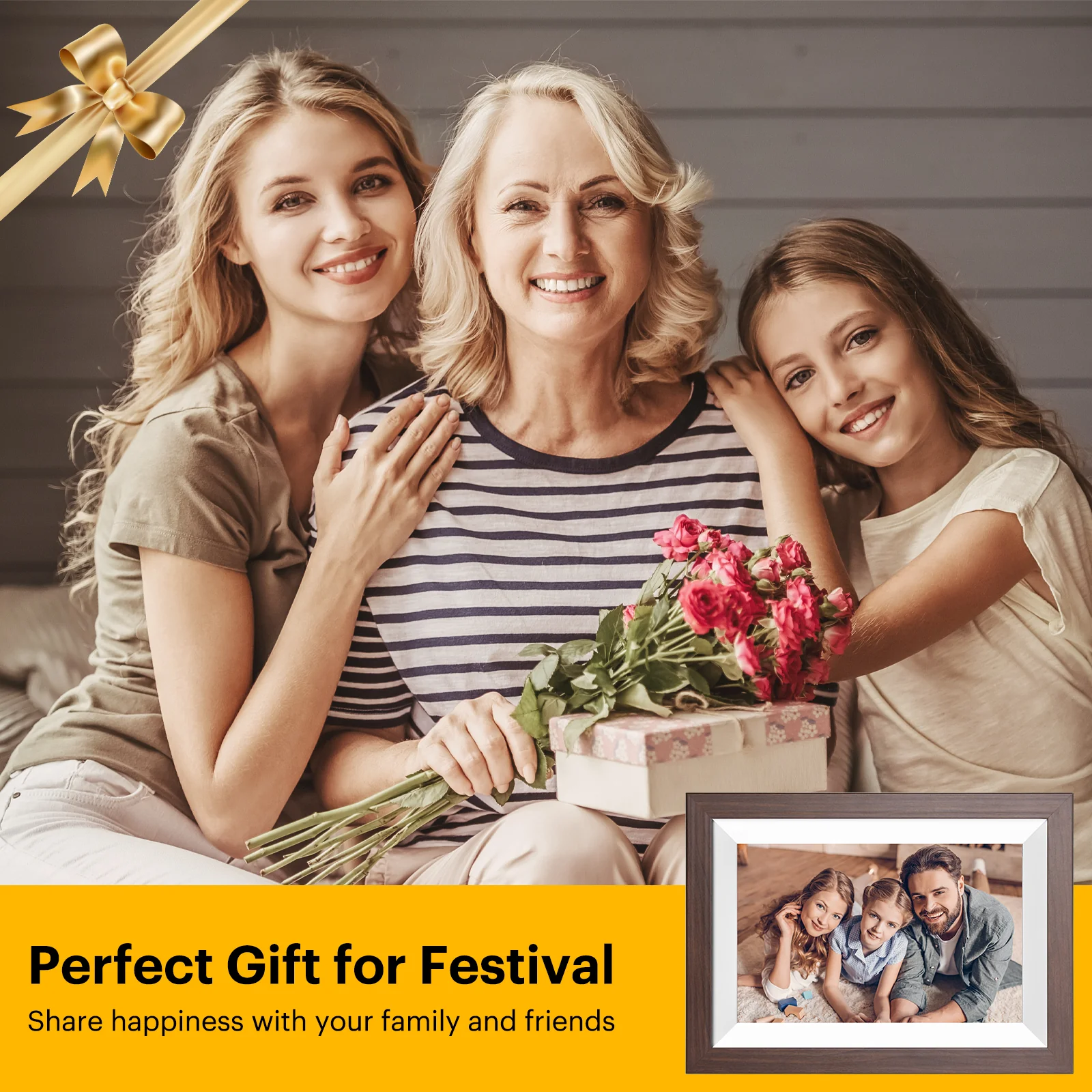 KODAK RCF-1012W 10.1" Classic Digital Photo Frame 32GB Wi-Fi (Black Wood) - Image 6