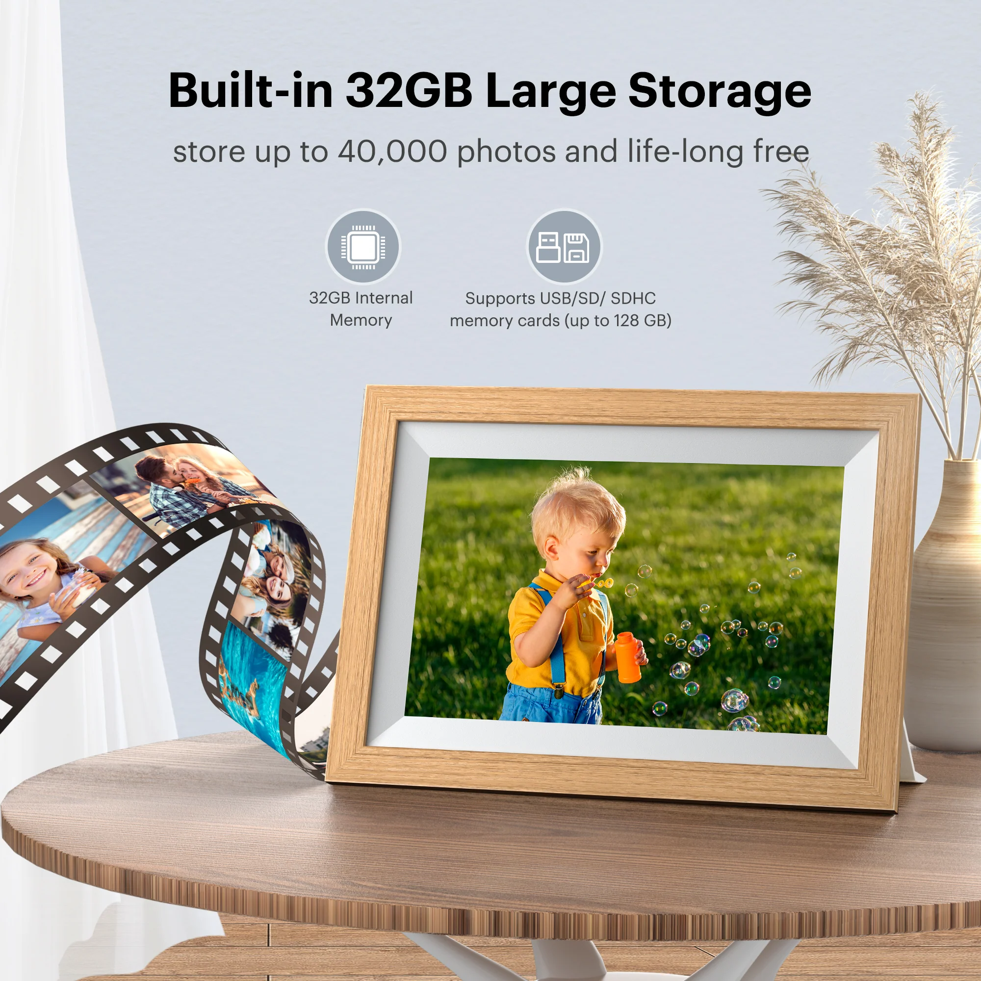 Kodak RCF-1012W 10,1" Classic Wooden Digital Photo Frame (Burlywood) - Image 10