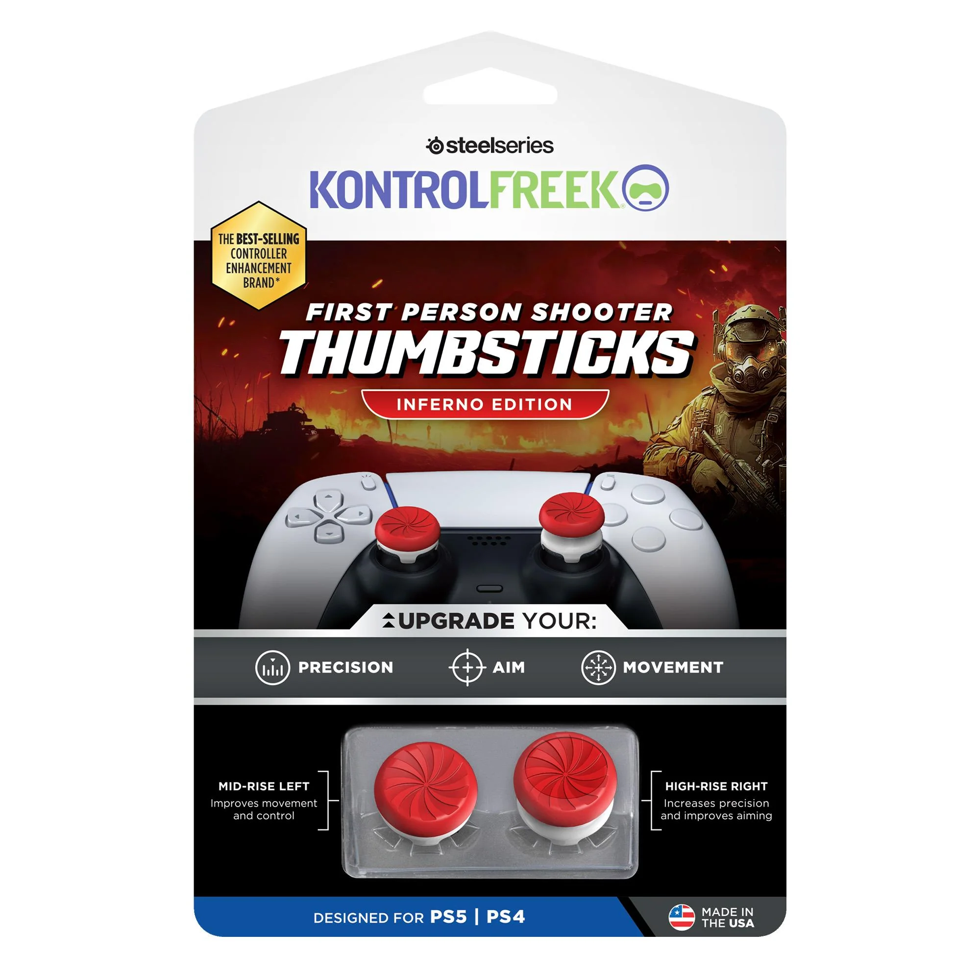 KontrolFreak FPS Inferno (Red/White) Kit for PlayStation - Image 2