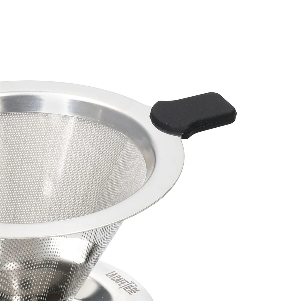 La Cafetiere 12cm Pour Over Stainless Steel Coffee Dripper (Silver) - Image 5