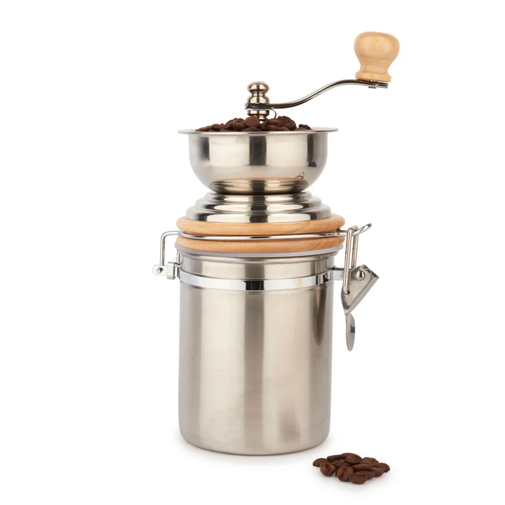 La Cafetiere 25cm Manual Stainless Steel Coffee Grinder (Silver) - Image 5