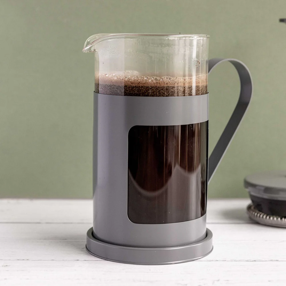 La Cafetiere Monaco 8-Cup 1L Stainless Steel/Glass French Press (Cool Grey) - Image 2