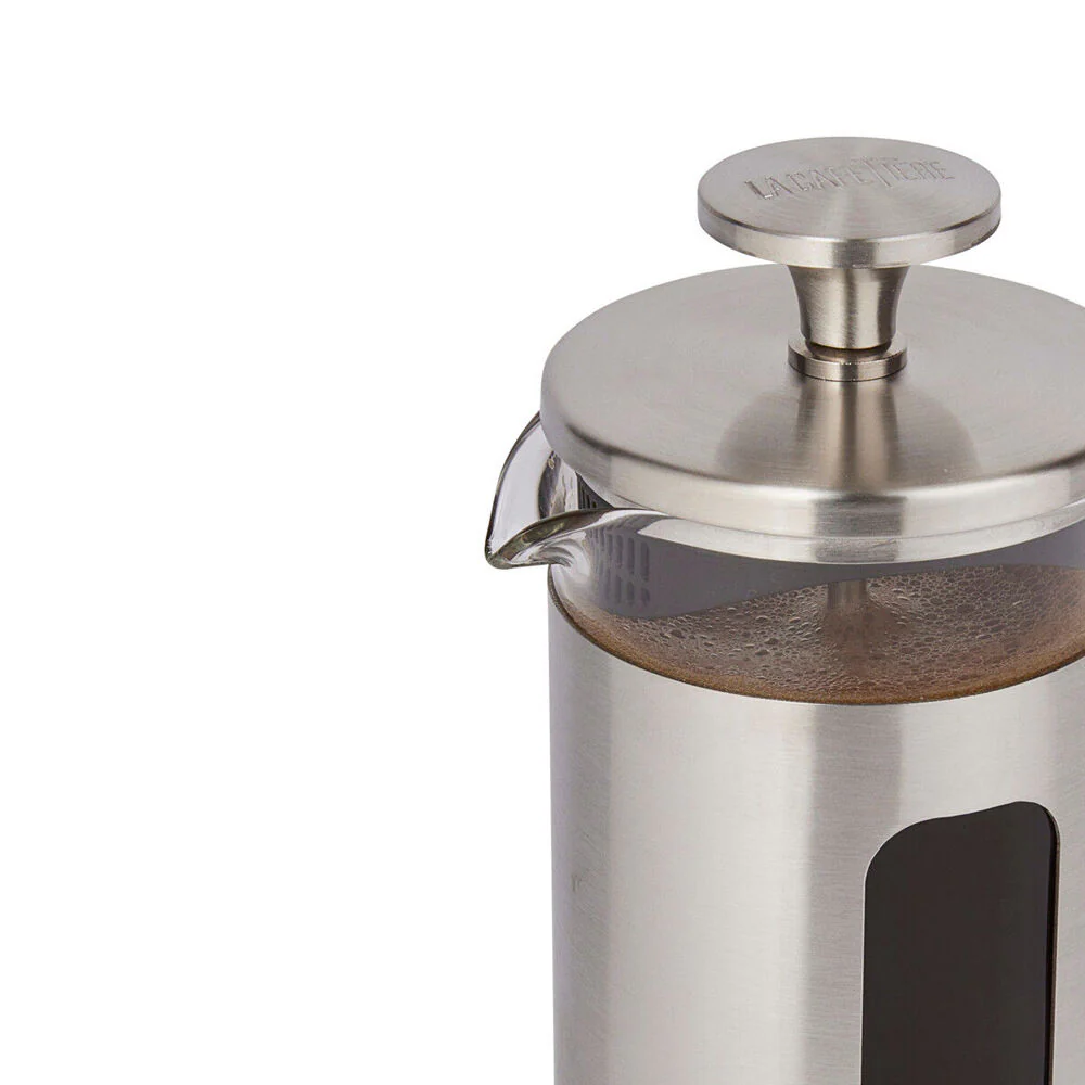 La Cafetiere Pisa 3-Cup 350ml Brushed SS/Glass French Press (Silver) - Image 7