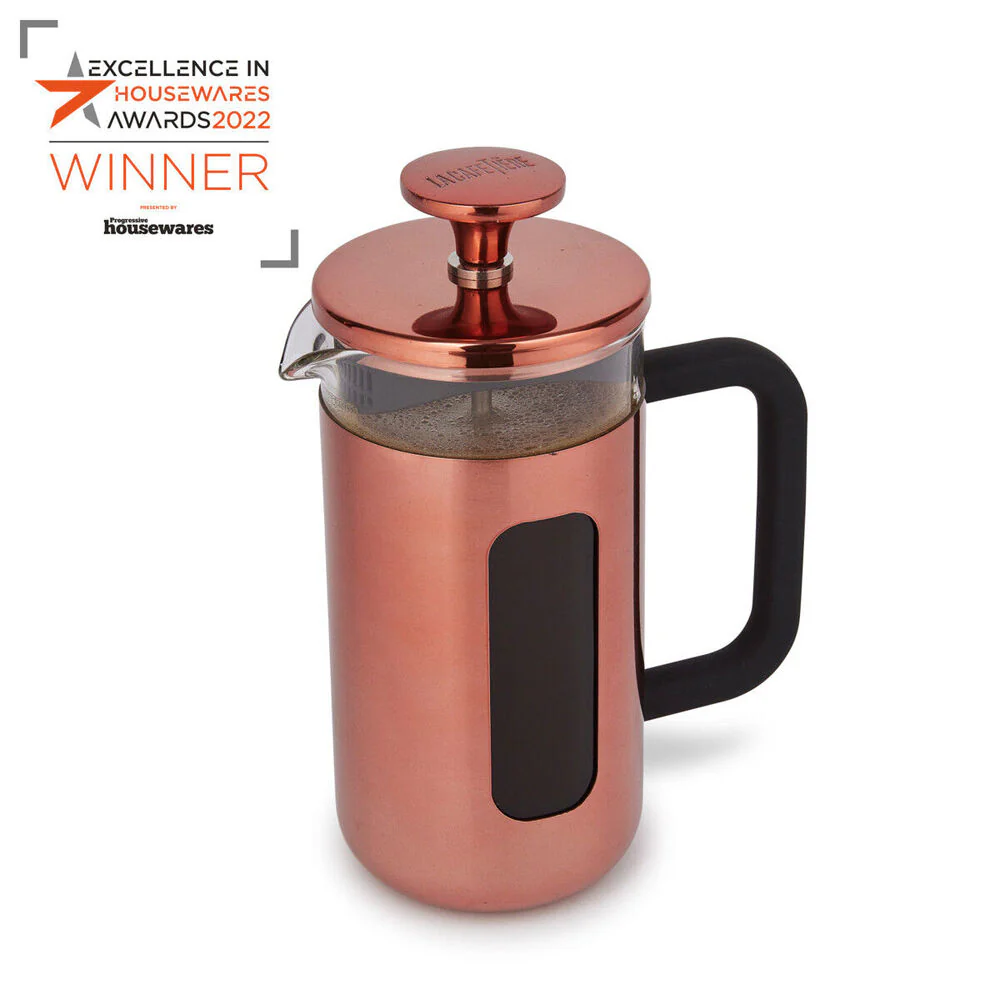 La Cafetiere Pisa 3-Cup 350ml Stainless Steel Glass French Press (Copper) - Image 2