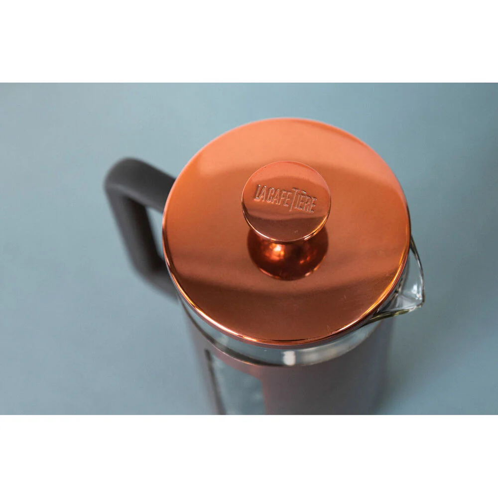 La Cafetiere Pisa 3-Cup 350ml Stainless Steel Glass French Press (Copper) - Image 4