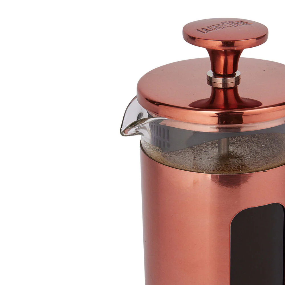 La Cafetiere Pisa 3-Cup 350ml Stainless Steel Glass French Press (Copper) - Image 8