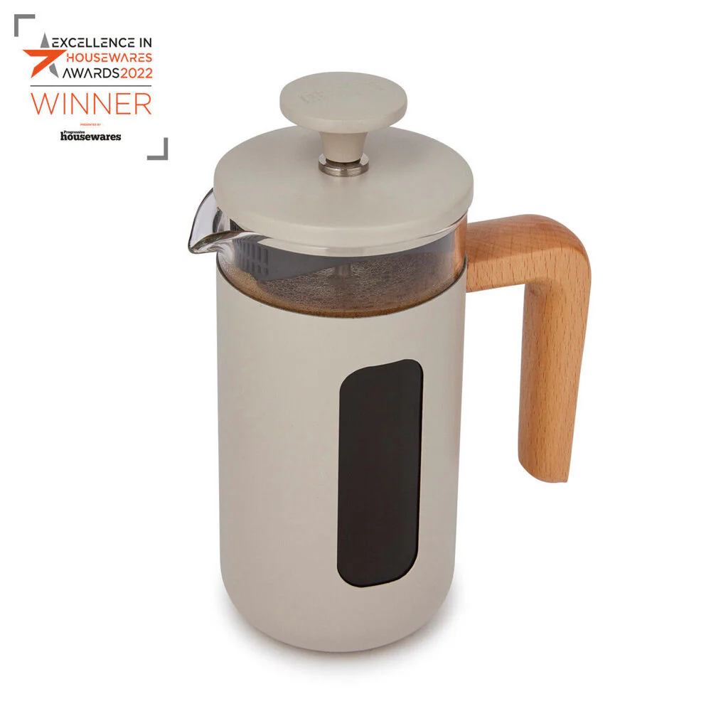 La Cafetiere Pisa 3-Cup 350ml Stainless Steel/Glass French Press (Latte) - Image 2