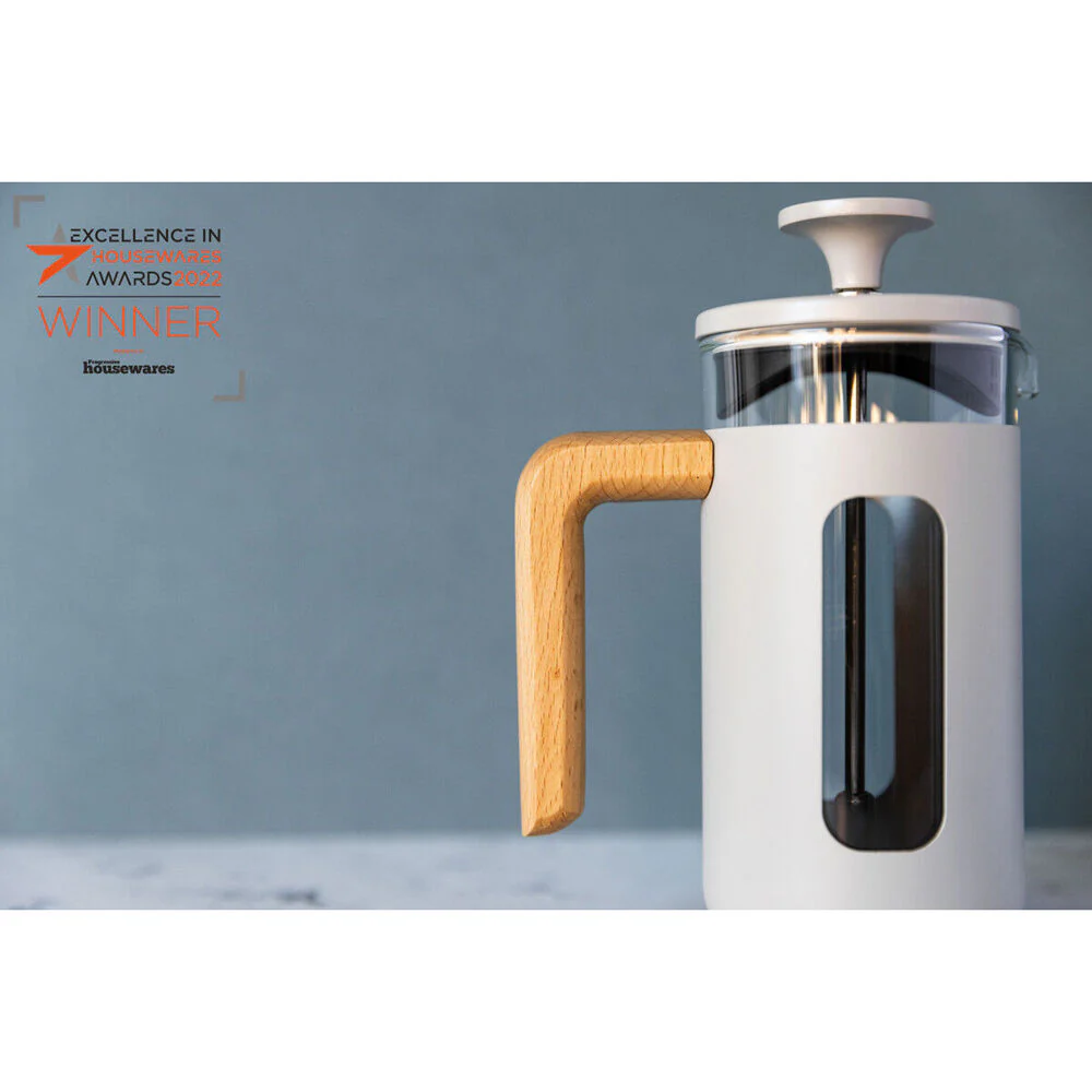 La Cafetiere Pisa 3-Cup 350ml Stainless Steel/Glass French Press (Latte) - Image 3