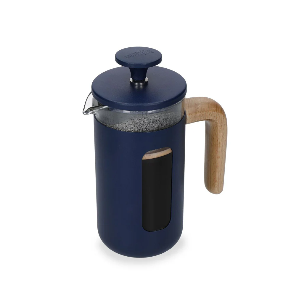 La Cafetiere Pisa 3-Cup 350ml Stainless Steel/Glass French Press (Navy) - Image 4