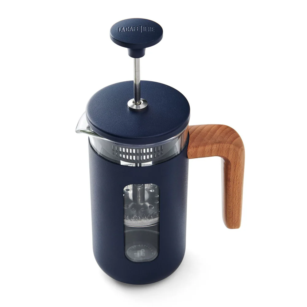 La Cafetiere Pisa 3-Cup 350ml Stainless Steel/Glass French Press (Navy) - Image 8