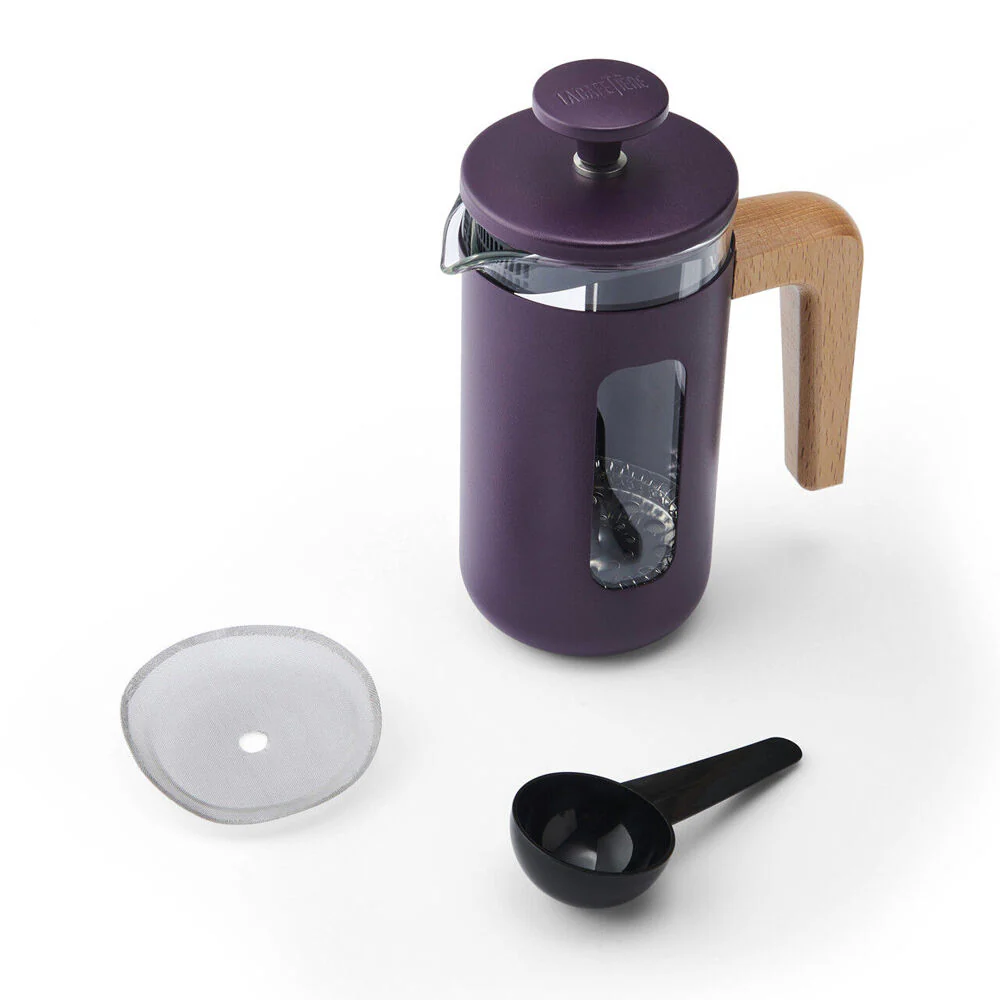 La Cafetiere Pisa 3-Cup Manual Glass Coffee Press Maker (Purple) - Image 3