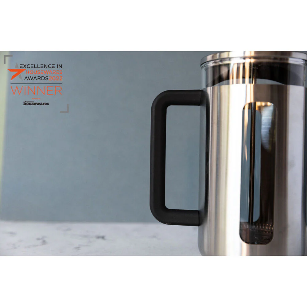 La Cafetiere Pisa 8-Cup 1L Brushed Stainless Steel/Glass French Press (Silver) - Image 2