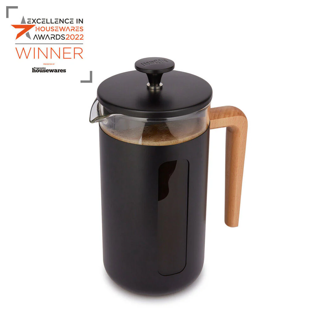 La Cafetiere Pisa 8-Cup 1L Stainless Steel/Glass Coffee French Press (Black) - Image 2