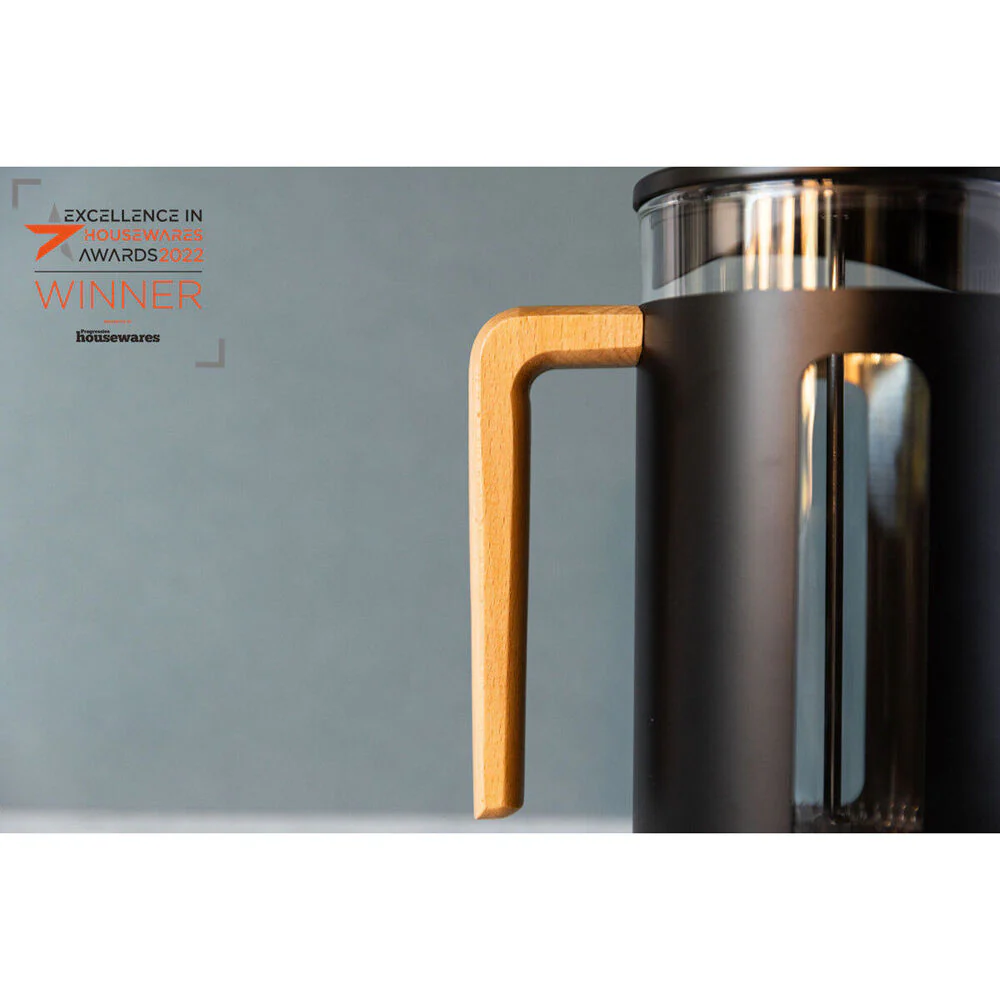 La Cafetiere Pisa 8-Cup 1L Stainless Steel/Glass Coffee French Press (Black) - Image 3