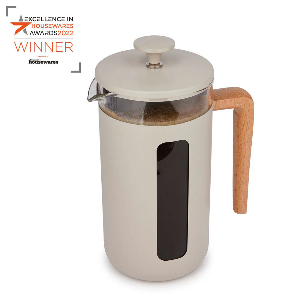 La Cafetiere Pisa 8-Cup 1L Stainless Steel/Glass Coffee French Press (Latte) - Image 2
