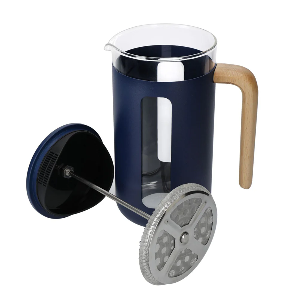 La Cafetiere Pisa 8-Cup 1L Stainless Steel/Glass Coffee French Press (Navy) - Image 2