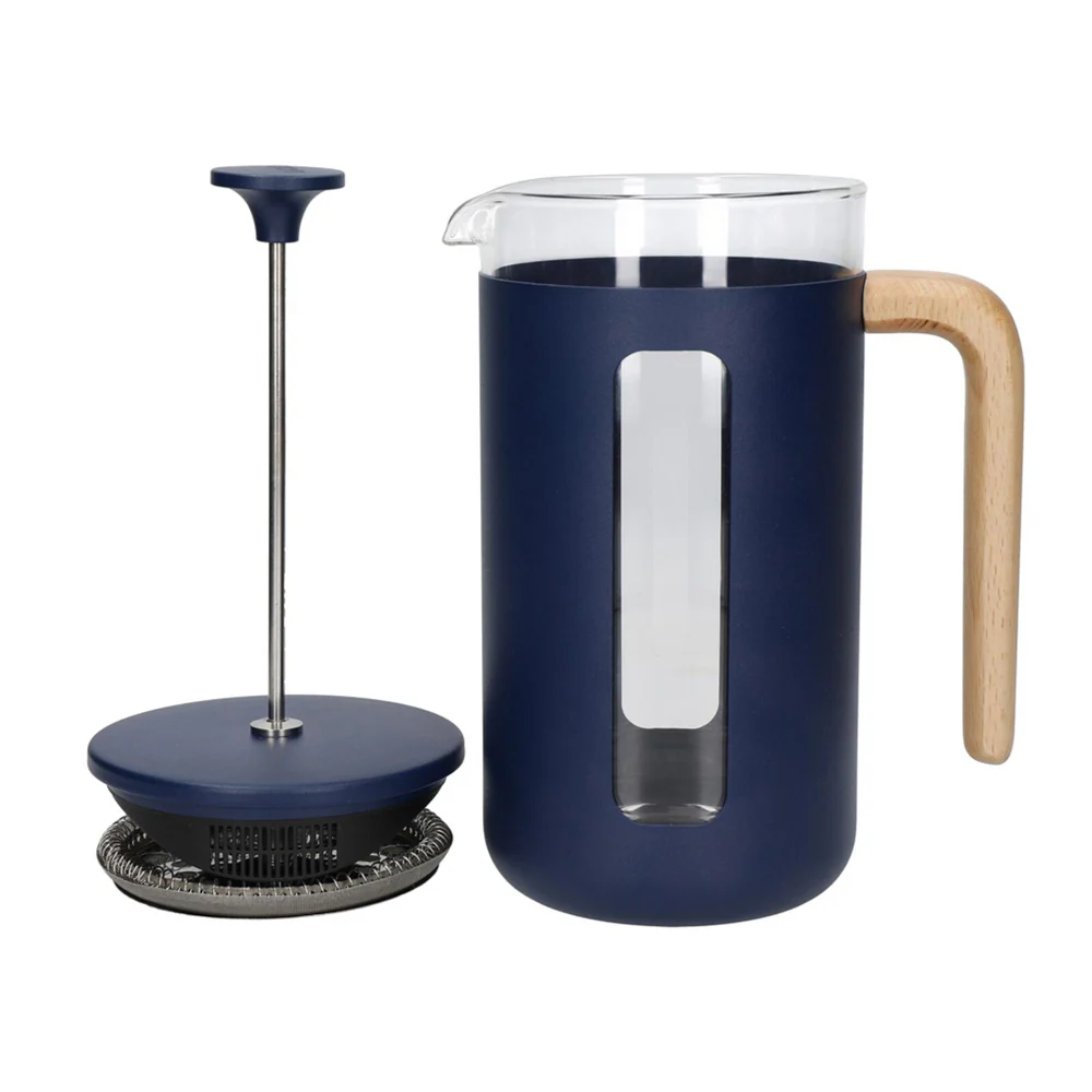 La Cafetiere Pisa 8-Cup 1L Stainless Steel/Glass Coffee French Press (Navy) - Image 4