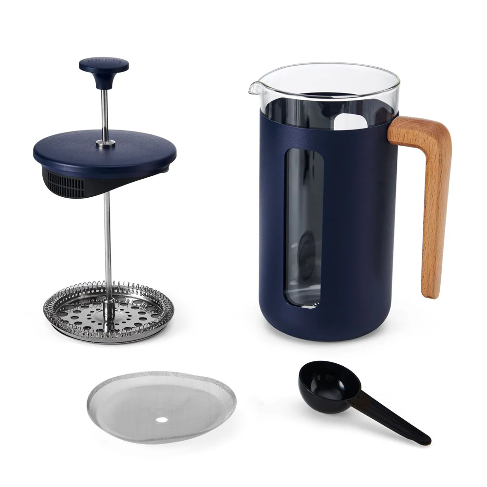 La Cafetiere Pisa 8-Cup 1L Stainless Steel/Glass Coffee French Press (Navy) - Image 9