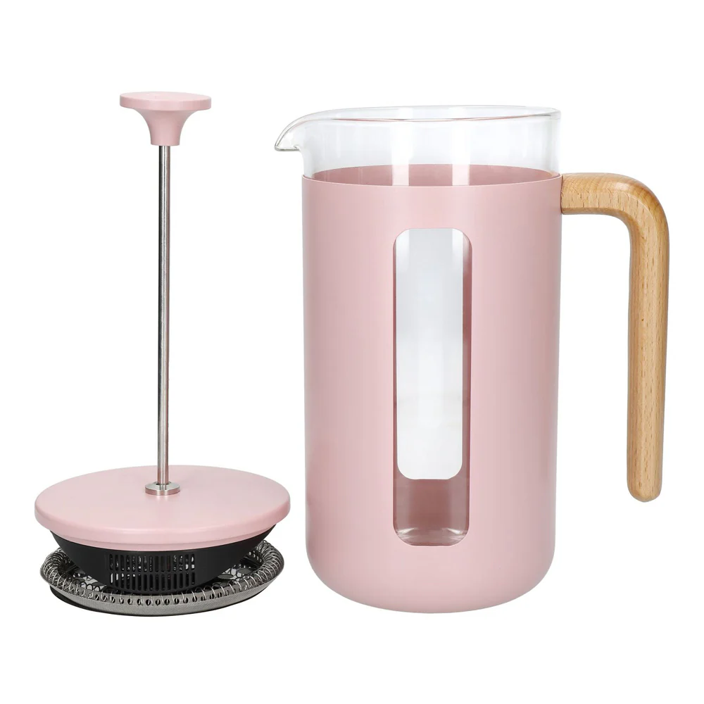 La Cafetiere Pisa 8-Cup 1L Stainless Steel/Glass Coffee French Press (Pink) - Image 5