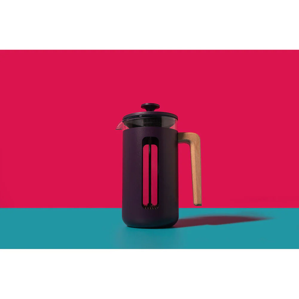 La Cafetiere Pisa 8-Cup Cafetiere Manual Glass Coffee Press Maker (Purple) - Image 8
