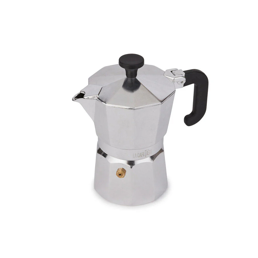 La Cafetiere Venice 3-Cup 150ml Espresso Maker Aluminum Coffee Pot (Silver) - Image 4