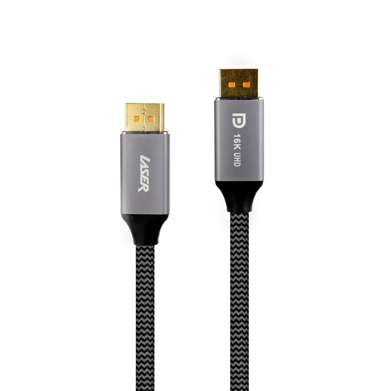 Laser 16K DisplayPort Male to Male Cable 2m (Grey) - Image 2