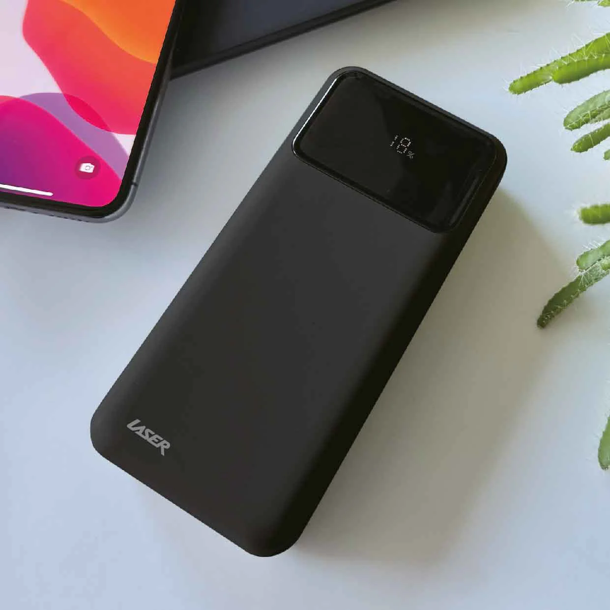 Laser 20000mAh Powerbank 18W PD with LED Indicator (Black) - Image 7